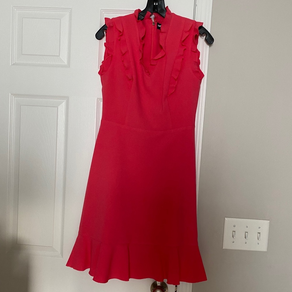 Karl Lagerfeld Ruffle Neck Dress